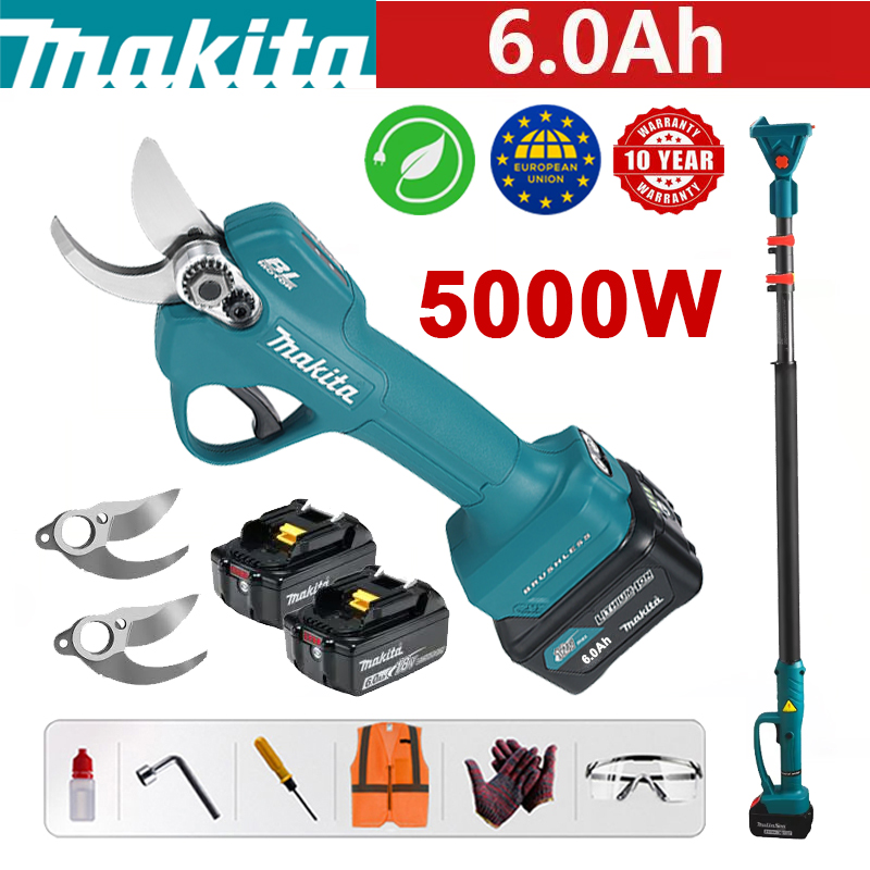 【伸縮ロッド：1.5M】5000W（バッテリー寿命12時間）+ 48V 6.0Ahバッテリー* 2 +充電器+合金ブレード* 3